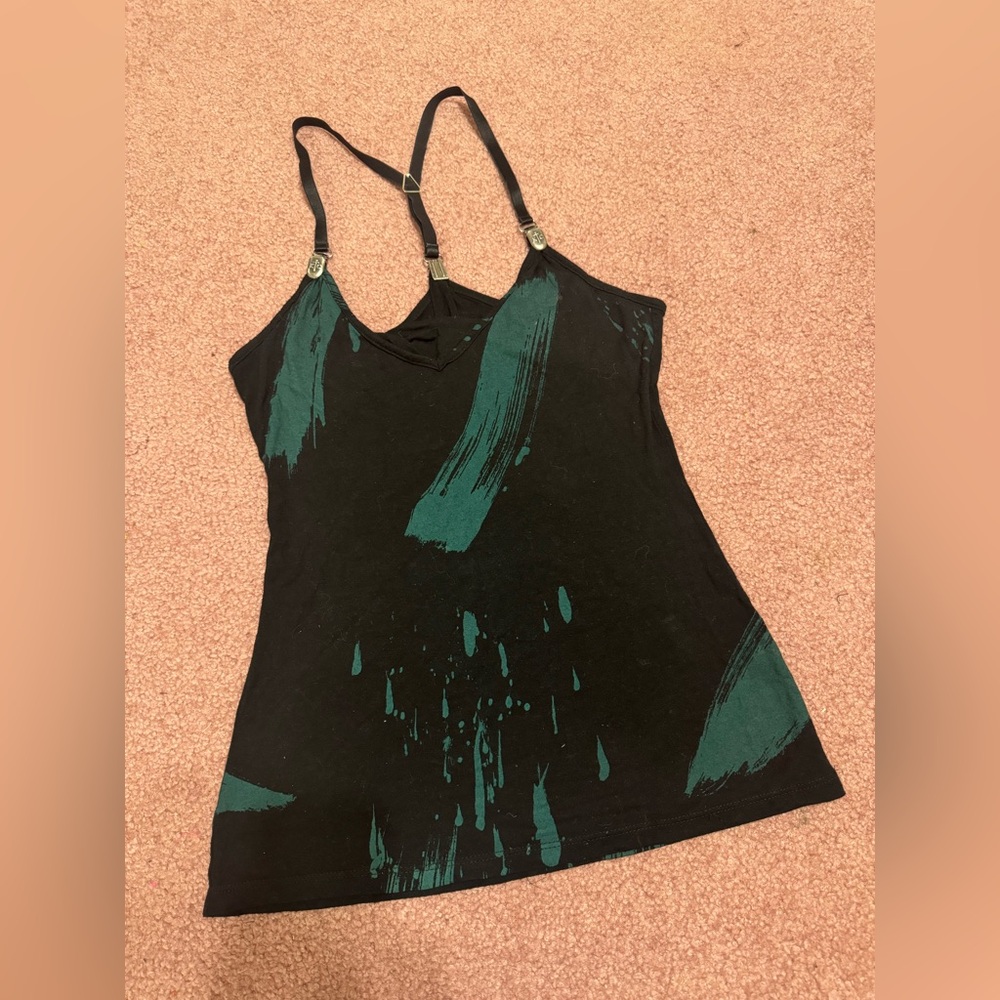 Small lip service black emo y2k tank top blouse shirt punk goth stretchy